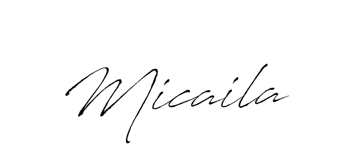 Use a signature maker to create a handwritten signature online. With this signature software, you can design (Antro_Vectra) your own signature for name Micaila. Micaila signature style 6 images and pictures png
