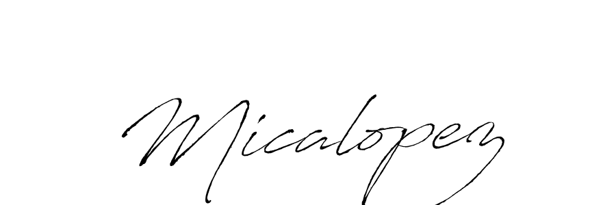 Also we have Micalopez name is the best signature style. Create professional handwritten signature collection using Antro_Vectra autograph style. Micalopez signature style 6 images and pictures png