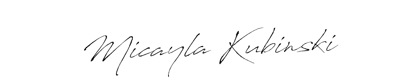 Design your own signature with our free online signature maker. With this signature software, you can create a handwritten (Antro_Vectra) signature for name Micayla Kubinski. Micayla Kubinski signature style 6 images and pictures png