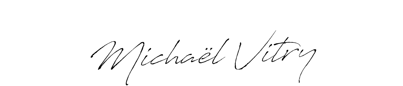 Make a beautiful signature design for name Michaël Vitry. With this signature (Antro_Vectra) style, you can create a handwritten signature for free. Michaël Vitry signature style 6 images and pictures png