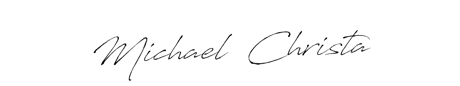 Also You can easily find your signature by using the search form. We will create Michael  Christa name handwritten signature images for you free of cost using Antro_Vectra sign style. Michael  Christa signature style 6 images and pictures png