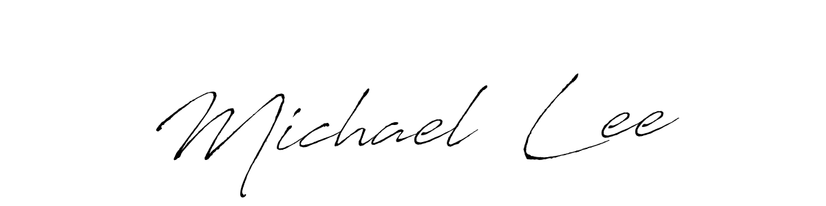 Michael  Lee stylish signature style. Best Handwritten Sign (Antro_Vectra) for my name. Handwritten Signature Collection Ideas for my name Michael  Lee. Michael  Lee signature style 6 images and pictures png