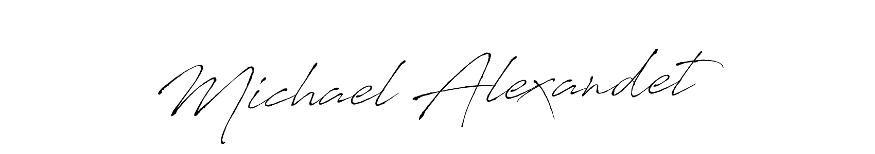 The best way (Antro_Vectra) to make a short signature is to pick only two or three words in your name. The name Michael Alexandet include a total of six letters. For converting this name. Michael Alexandet signature style 6 images and pictures png