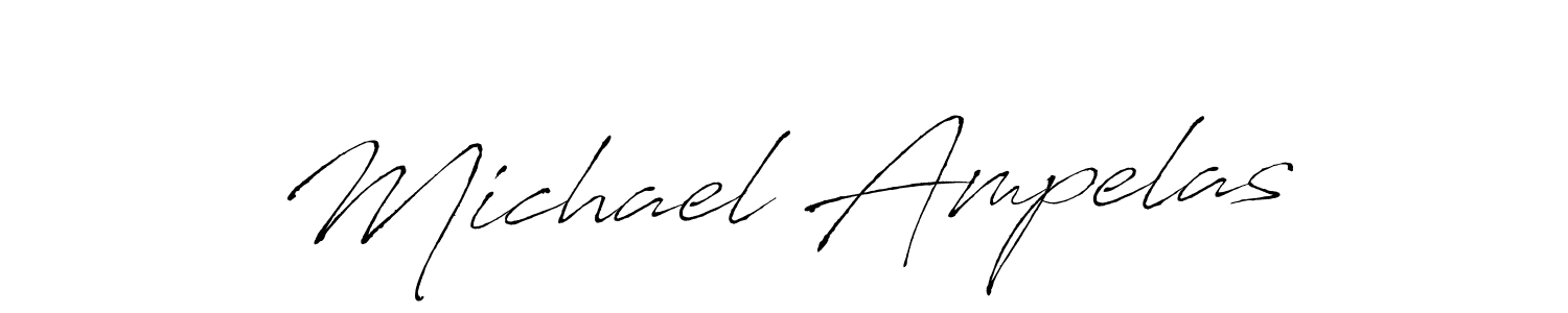 Create a beautiful signature design for name Michael Ampelas. With this signature (Antro_Vectra) fonts, you can make a handwritten signature for free. Michael Ampelas signature style 6 images and pictures png
