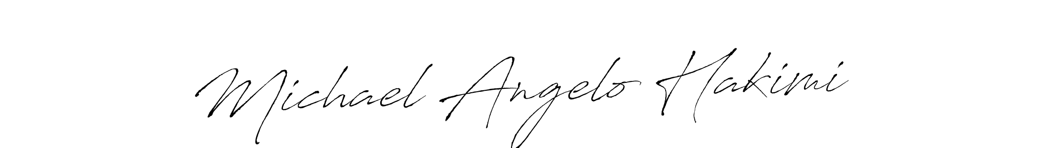 Make a beautiful signature design for name Michael Angelo Hakimi. With this signature (Antro_Vectra) style, you can create a handwritten signature for free. Michael Angelo Hakimi signature style 6 images and pictures png