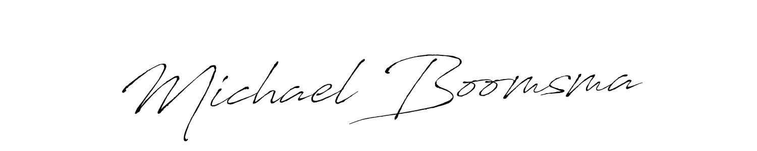 How to make Michael Boomsma name signature. Use Antro_Vectra style for creating short signs online. This is the latest handwritten sign. Michael Boomsma signature style 6 images and pictures png