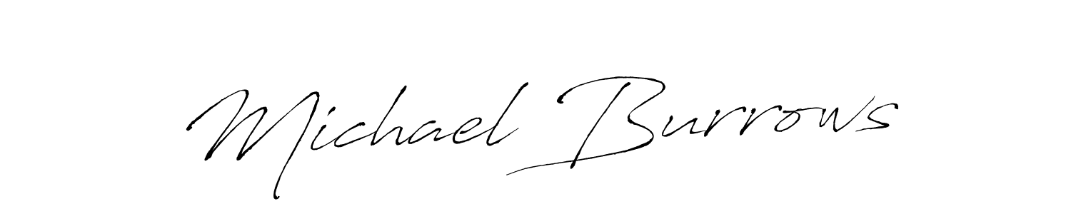 How to make Michael Burrows name signature. Use Antro_Vectra style for creating short signs online. This is the latest handwritten sign. Michael Burrows signature style 6 images and pictures png