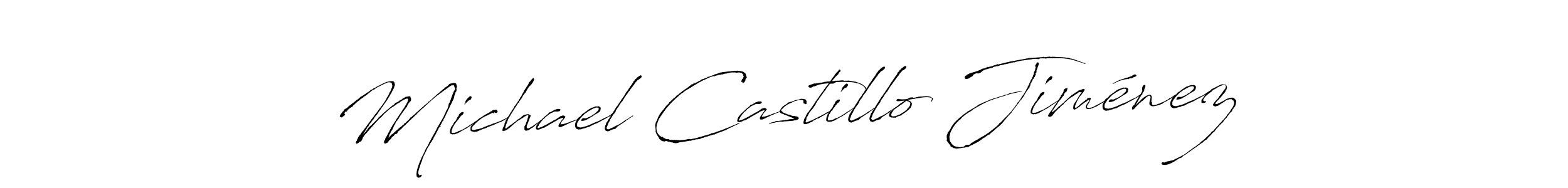 Design your own signature with our free online signature maker. With this signature software, you can create a handwritten (Antro_Vectra) signature for name Michael Castillo Jiménez. Michael Castillo Jiménez signature style 6 images and pictures png