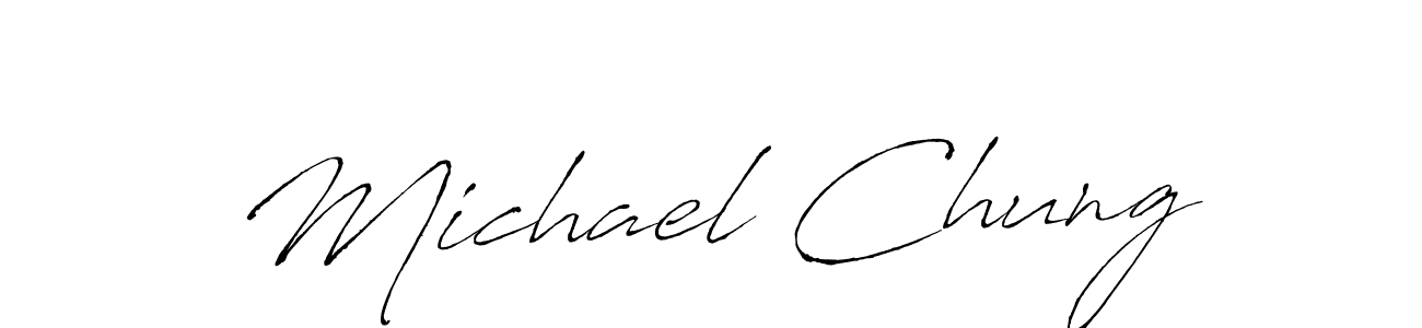 Design your own signature with our free online signature maker. With this signature software, you can create a handwritten (Antro_Vectra) signature for name Michael Chung. Michael Chung signature style 6 images and pictures png