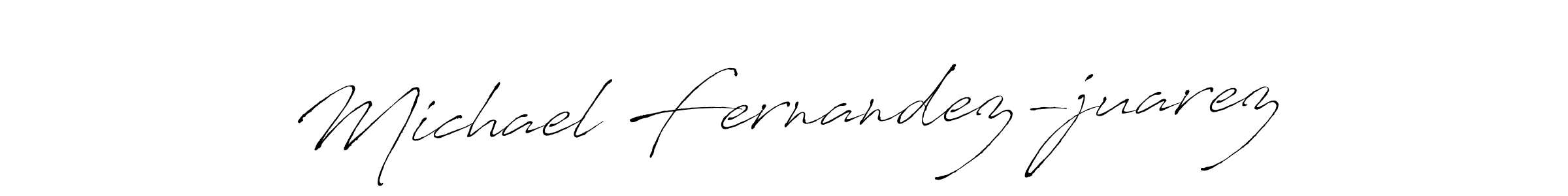 How to make Michael Fernandez-juarez name signature. Use Antro_Vectra style for creating short signs online. This is the latest handwritten sign. Michael Fernandez-juarez signature style 6 images and pictures png