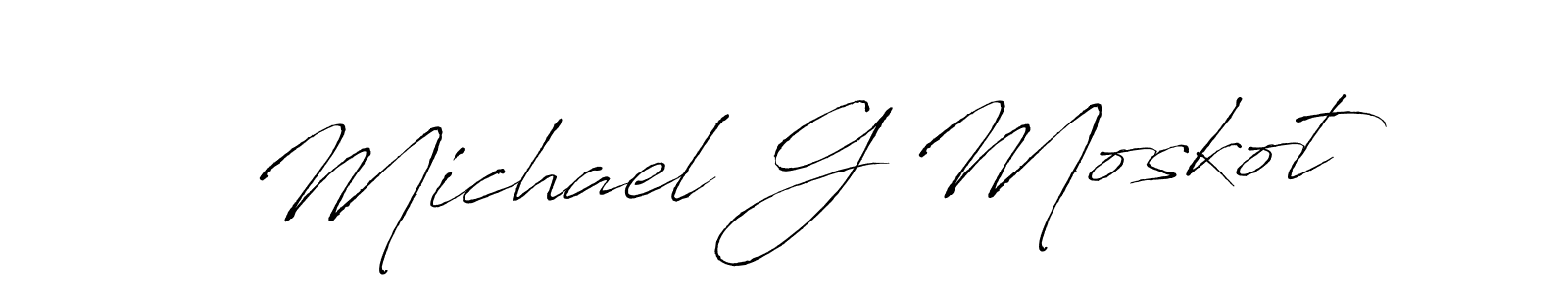 Antro_Vectra is a professional signature style that is perfect for those who want to add a touch of class to their signature. It is also a great choice for those who want to make their signature more unique. Get Michael G Moskot name to fancy signature for free. Michael G Moskot signature style 6 images and pictures png