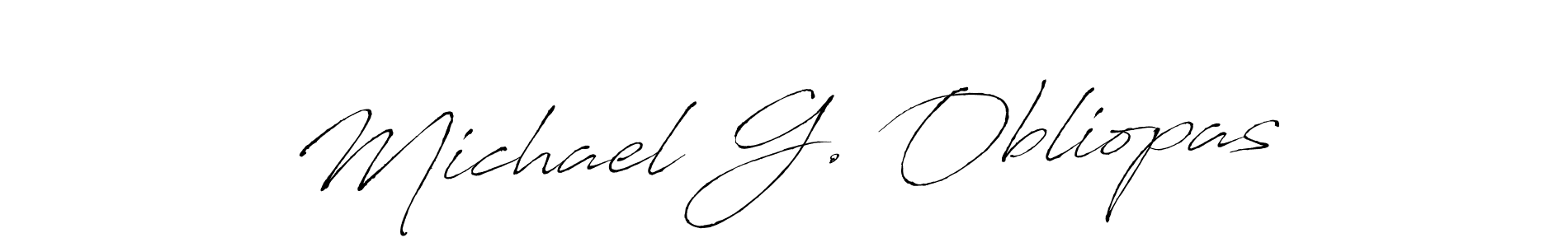 Also we have Michael G. Obliopas name is the best signature style. Create professional handwritten signature collection using Antro_Vectra autograph style. Michael G. Obliopas signature style 6 images and pictures png