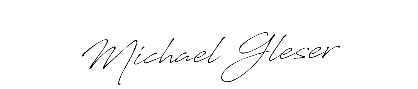 Make a beautiful signature design for name Michael Gleser. With this signature (Antro_Vectra) style, you can create a handwritten signature for free. Michael Gleser signature style 6 images and pictures png