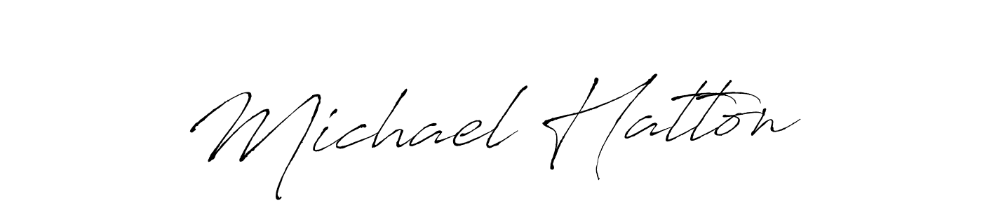 Make a beautiful signature design for name Michael Hatton. With this signature (Antro_Vectra) style, you can create a handwritten signature for free. Michael Hatton signature style 6 images and pictures png