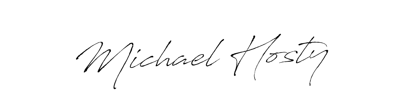 Michael Hosty stylish signature style. Best Handwritten Sign (Antro_Vectra) for my name. Handwritten Signature Collection Ideas for my name Michael Hosty. Michael Hosty signature style 6 images and pictures png