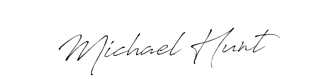 Design your own signature with our free online signature maker. With this signature software, you can create a handwritten (Antro_Vectra) signature for name Michael Hunt. Michael Hunt signature style 6 images and pictures png