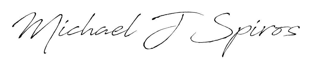 Create your official email sign-off with Michael J Spiros name in Antro_Vectra style. Crisp, clean, and perfectly legible across all screens. Michael J Spiros signature style 6 images and pictures png