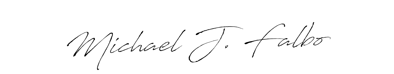How to make Michael J. Falbo name signature. Use Antro_Vectra style for creating short signs online. This is the latest handwritten sign. Michael J. Falbo signature style 6 images and pictures png
