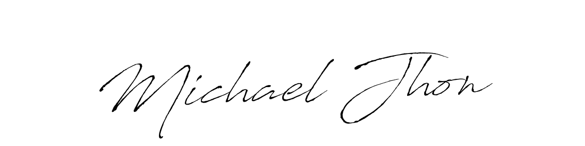 How to make Michael Jhon signature? Antro_Vectra is a professional autograph style. Create handwritten signature for Michael Jhon name. Michael Jhon signature style 6 images and pictures png