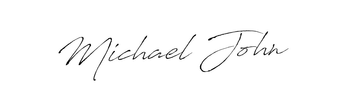 Create a beautiful signature design for name Michael John. With this signature (Antro_Vectra) fonts, you can make a handwritten signature for free. Michael John signature style 6 images and pictures png