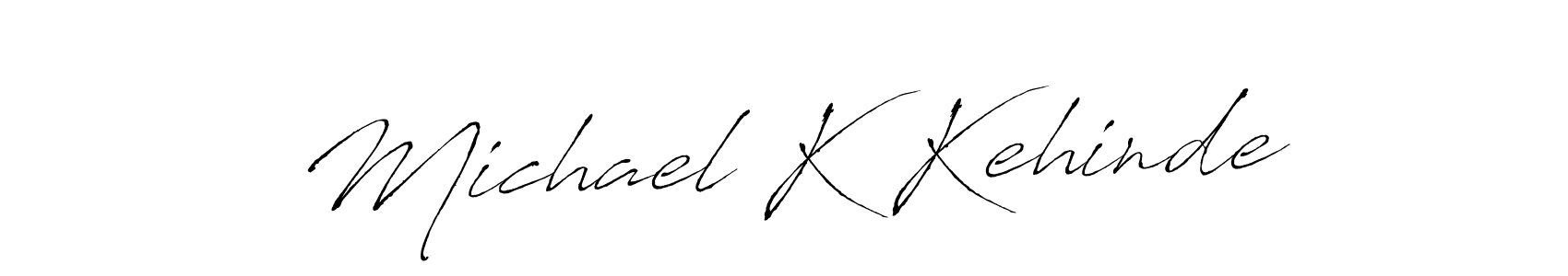 Make a beautiful signature design for name Michael K Kehinde. With this signature (Antro_Vectra) style, you can create a handwritten signature for free. Michael K Kehinde signature style 6 images and pictures png