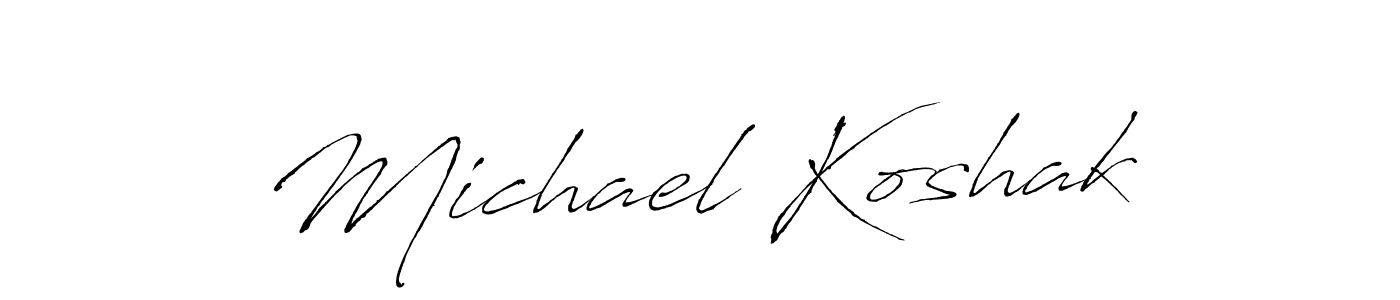 if you are searching for the best signature style for your name Michael Koshak. so please give up your signature search. here we have designed multiple signature styles  using Antro_Vectra. Michael Koshak signature style 6 images and pictures png