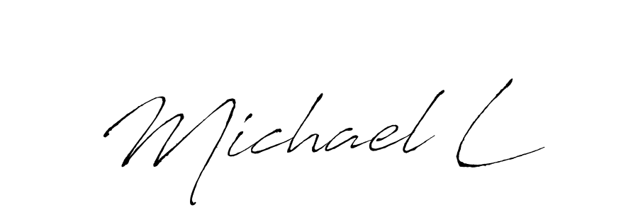 Use a signature maker to create a handwritten signature online. With this signature software, you can design (Antro_Vectra) your own signature for name Michael L. Michael L signature style 6 images and pictures png