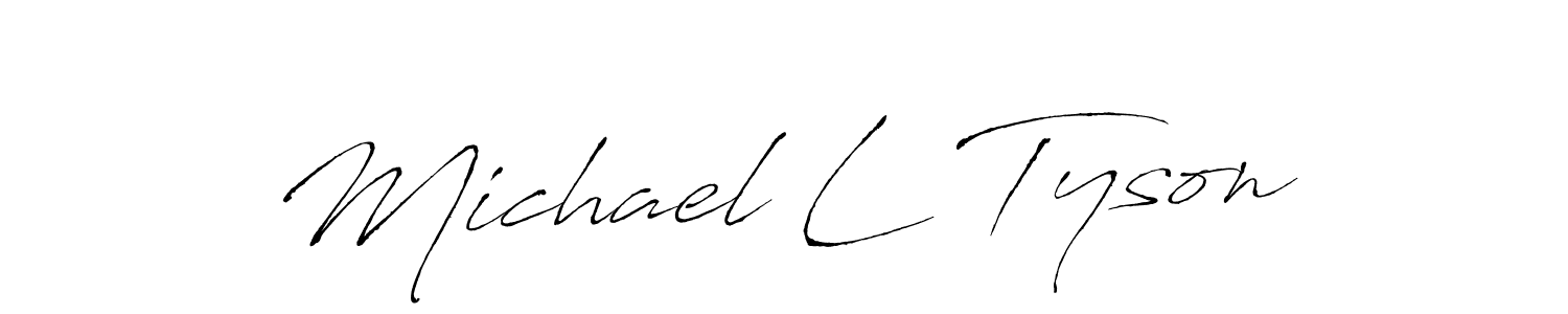 Make a beautiful signature design for name Michael L Tyson. With this signature (Antro_Vectra) style, you can create a handwritten signature for free. Michael L Tyson signature style 6 images and pictures png