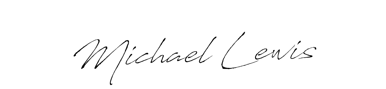 How to make Michael Lewis name signature. Use Antro_Vectra style for creating short signs online. This is the latest handwritten sign. Michael Lewis signature style 6 images and pictures png