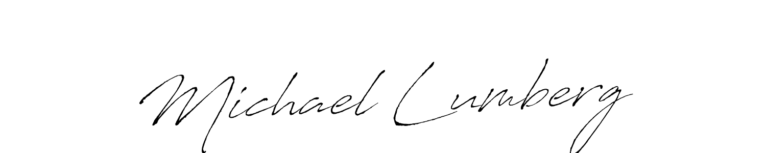 Michael Lumberg stylish signature style. Best Handwritten Sign (Antro_Vectra) for my name. Handwritten Signature Collection Ideas for my name Michael Lumberg. Michael Lumberg signature style 6 images and pictures png