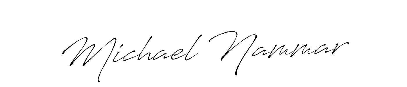 Use a signature maker to create a handwritten signature online. With this signature software, you can design (Antro_Vectra) your own signature for name Michael Nammar. Michael Nammar signature style 6 images and pictures png