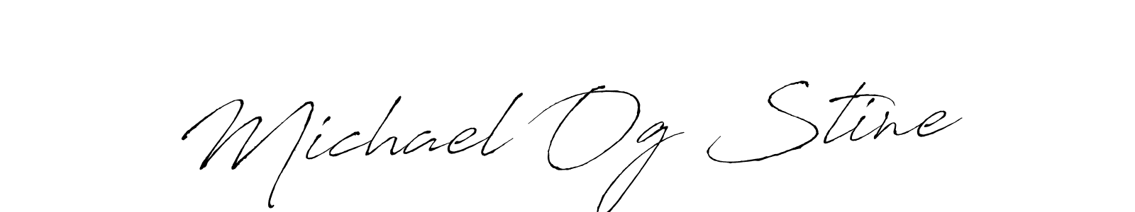 Design your own signature with our free online signature maker. With this signature software, you can create a handwritten (Antro_Vectra) signature for name Michael Og Stine. Michael Og Stine signature style 6 images and pictures png