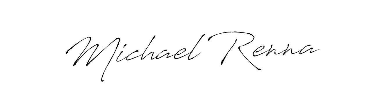 Michael Renna stylish signature style. Best Handwritten Sign (Antro_Vectra) for my name. Handwritten Signature Collection Ideas for my name Michael Renna. Michael Renna signature style 6 images and pictures png