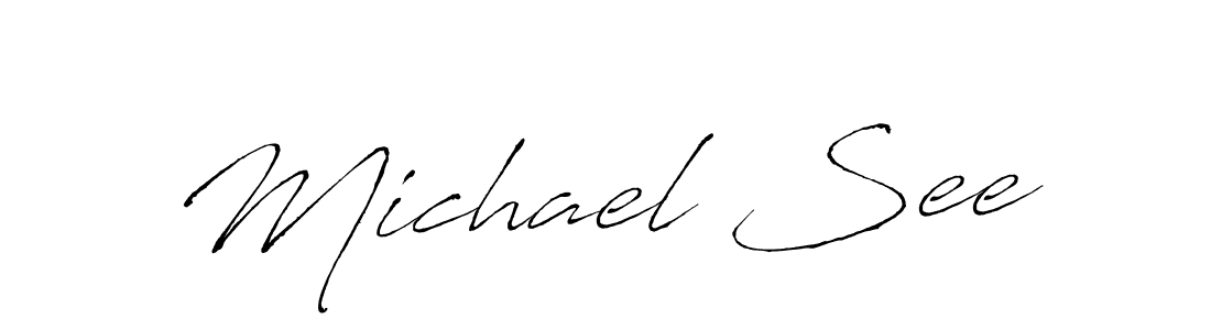 The best way (Antro_Vectra) to make a short signature is to pick only two or three words in your name. The name Michael See include a total of six letters. For converting this name. Michael See signature style 6 images and pictures png