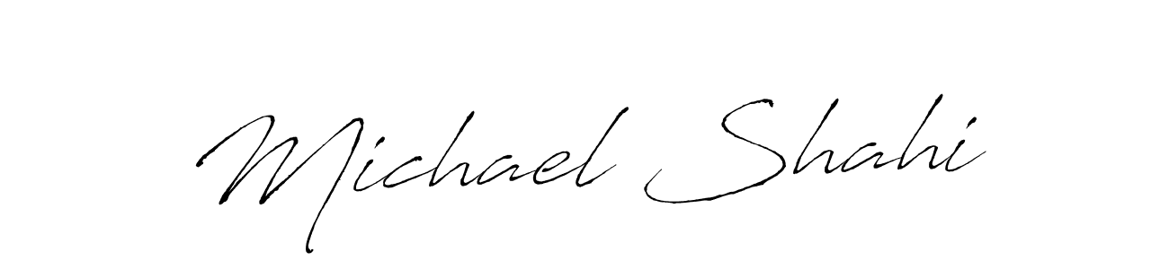 Michael Shahi stylish signature style. Best Handwritten Sign (Antro_Vectra) for my name. Handwritten Signature Collection Ideas for my name Michael Shahi. Michael Shahi signature style 6 images and pictures png