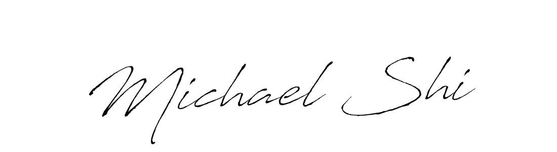 Use a signature maker to create a handwritten signature online. With this signature software, you can design (Antro_Vectra) your own signature for name Michael Shi. Michael Shi signature style 6 images and pictures png