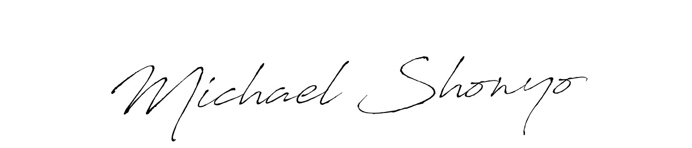 Michael Shonyo stylish signature style. Best Handwritten Sign (Antro_Vectra) for my name. Handwritten Signature Collection Ideas for my name Michael Shonyo. Michael Shonyo signature style 6 images and pictures png