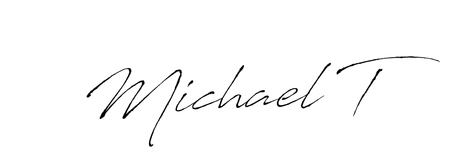 How to make Michael T signature? Antro_Vectra is a professional autograph style. Create handwritten signature for Michael T name. Michael T signature style 6 images and pictures png