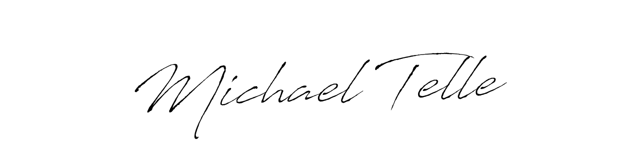 Michael Telle stylish signature style. Best Handwritten Sign (Antro_Vectra) for my name. Handwritten Signature Collection Ideas for my name Michael Telle. Michael Telle signature style 6 images and pictures png