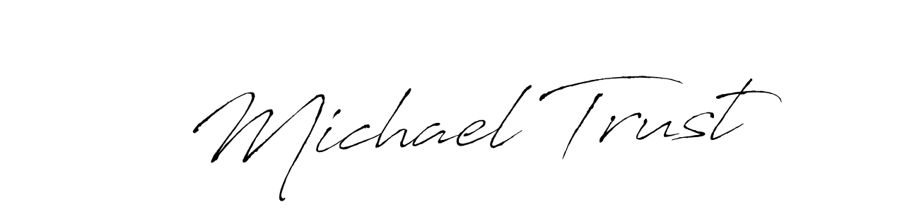 It looks lik you need a new signature style for name Michael Trust. Design unique handwritten (Antro_Vectra) signature with our free signature maker in just a few clicks. Michael Trust signature style 6 images and pictures png