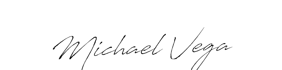 Design your own signature with our free online signature maker. With this signature software, you can create a handwritten (Antro_Vectra) signature for name Michael Vega. Michael Vega signature style 6 images and pictures png