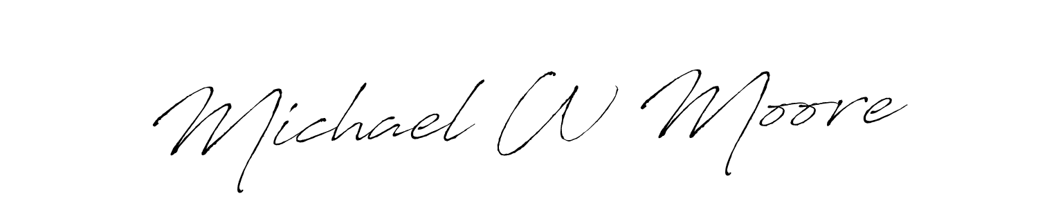 The best way (Antro_Vectra) to make a short signature is to pick only two or three words in your name. The name Michael W Moore include a total of six letters. For converting this name. Michael W Moore signature style 6 images and pictures png