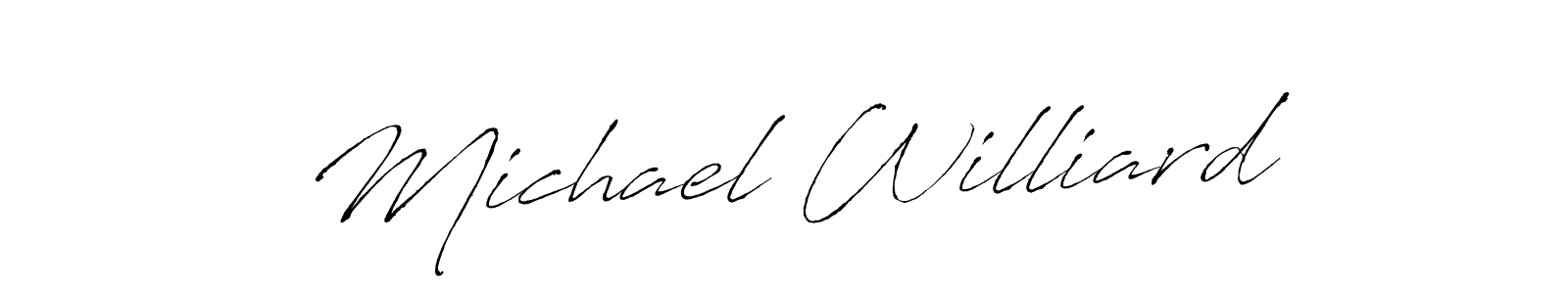 The best way (Antro_Vectra) to make a short signature is to pick only two or three words in your name. The name Michael Williard include a total of six letters. For converting this name. Michael Williard signature style 6 images and pictures png