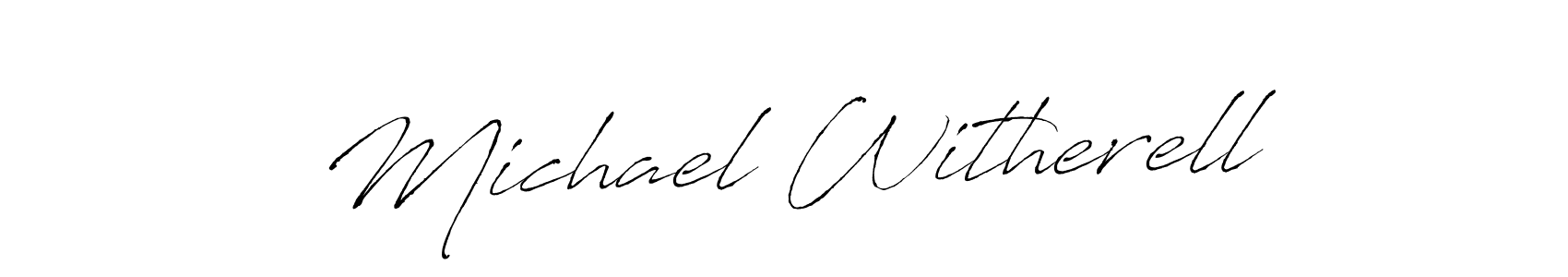 Use a signature maker to create a handwritten signature online. With this signature software, you can design (Antro_Vectra) your own signature for name Michael Witherell. Michael Witherell signature style 6 images and pictures png