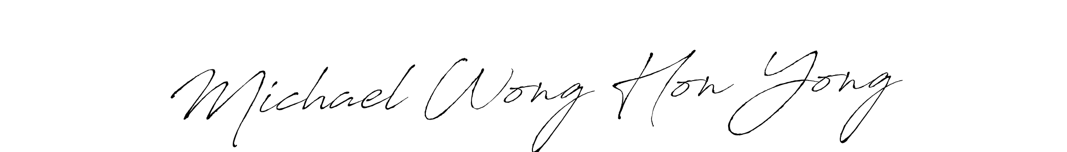 How to make Michael Wong Hon Yong signature? Antro_Vectra is a professional autograph style. Create handwritten signature for Michael Wong Hon Yong name. Michael Wong Hon Yong signature style 6 images and pictures png