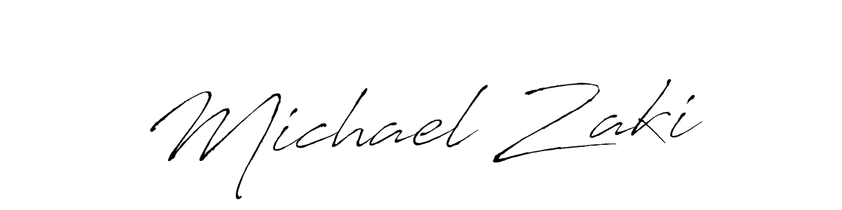 Michael Zaki stylish signature style. Best Handwritten Sign (Antro_Vectra) for my name. Handwritten Signature Collection Ideas for my name Michael Zaki. Michael Zaki signature style 6 images and pictures png