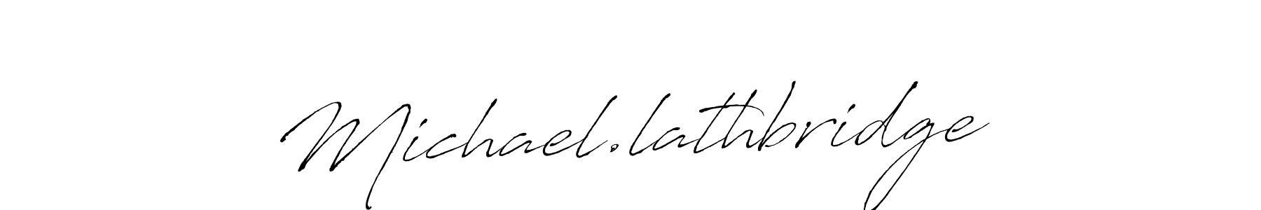 Make a beautiful signature design for name Michael.lathbridge. With this signature (Antro_Vectra) style, you can create a handwritten signature for free. Michael.lathbridge signature style 6 images and pictures png