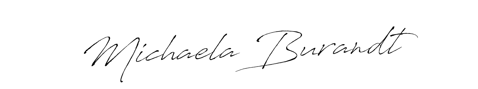 The best way (Antro_Vectra) to make a short signature is to pick only two or three words in your name. The name Michaela Burandt include a total of six letters. For converting this name. Michaela Burandt signature style 6 images and pictures png