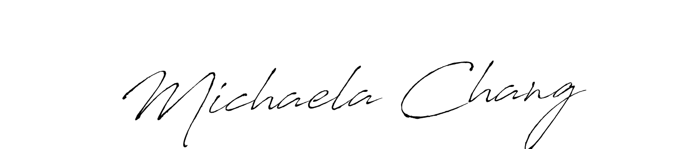 Make a short Michaela Chang signature style. Manage your documents anywhere anytime using Antro_Vectra. Create and add eSignatures, submit forms, share and send files easily. Michaela Chang signature style 6 images and pictures png