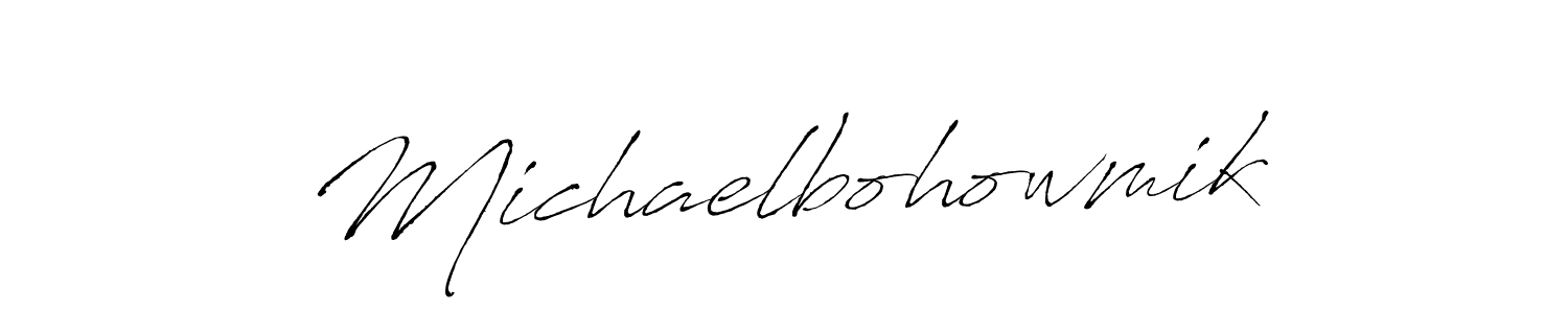 Make a beautiful signature design for name Michaelbohowmik. With this signature (Antro_Vectra) style, you can create a handwritten signature for free. Michaelbohowmik signature style 6 images and pictures png